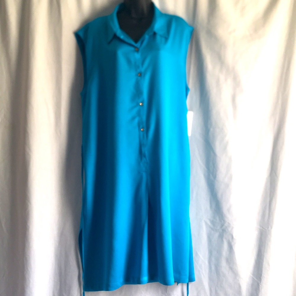 JustFab Sleeveless Pullover Dress with Shoe String Tie Belt